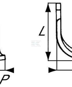 Cuchilla rotavator 230x145x80 mm, 8 mm de grosor, válida para Maschio 6 Cuchilla rotavator 230x145x80 mm, 8 mm de grosor, válida para Maschio