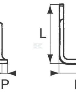 Cuchilla Rotovator dch. 230x135x90 mm, 10 mm de espesor adecuada para Maschio