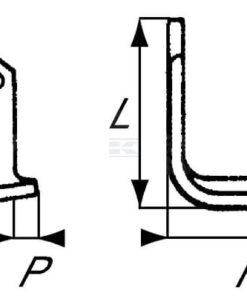 Cuchilla rotavator 182x133x70 mm, 7 mm de grosor, válida para Pegoraro