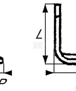 Cuchilla rotavator 170x125x75 mm, 6 mm de grosor, válida para Holder