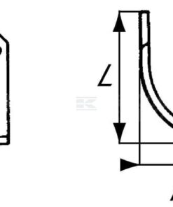 Cuchilla rotavator 165x90x60 mm, 6 mm de grosor, válida para Goldoni 6 Cuchilla rotavator 165x90x60 mm, 6 mm de grosor, válida para Goldoni