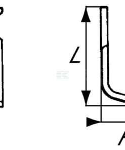 Cuchilla rotavator 195x70x45 mm 5 mm de grosor, válida para Goldoni
