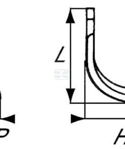 Cuchilla rotavator 147x86x50 mm 5 mm de grosor, válida para Goldoni