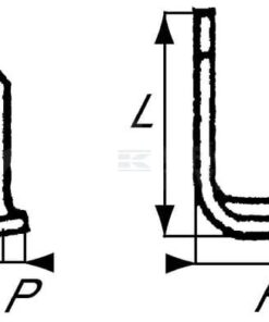 Cuchilla rotavator 180x135x80 mm, 8 mm de grosor, válida para Howard