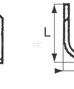 Cuchilla rotavator 165x90x50 mm, 8 mm de grosor, válida para JNC