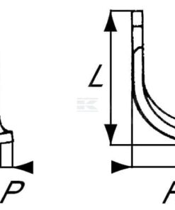 Cuchilla rotavator 140x60x50 mm, 6 mm de grosor, válida para Breviglieri