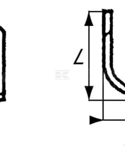 Cuchilla rotavator 185x88x60 mm, 6 mm de grosor, válida para Pasquali
