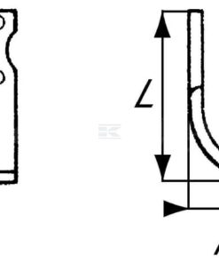Cuchilla rotavator 200x70x35 mm, 6 mm de grosor, válida para SEP