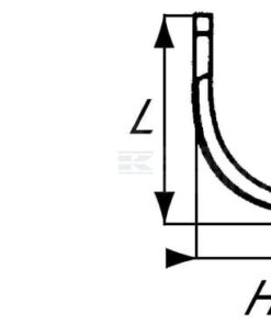 Cuchilla rotavator 185x135x70 mm, 6 mm de grosor, válida para Celli 5 Cuchilla rotavator 185x135x70 mm, 6 mm de grosor, válida para Celli
