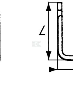 Cuchilla rotavator 203x135x110 mm, 7 mm de grosor, válida para Kuhn