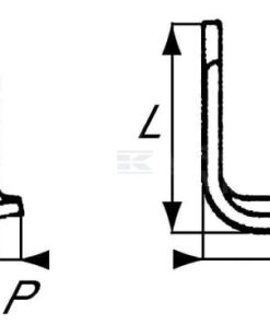Cuchilla rotavator 178x140x80 mm, 8 mm de grosor, válida para Pegoraro