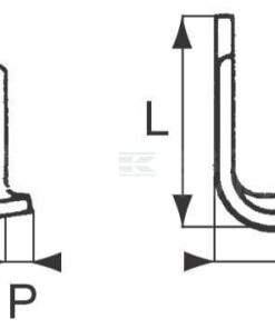 Cuchilla rotavator 190x130x80 mm, 8 mm de grosor, válida para Celli