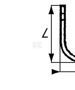 Cuchilla rotavator 200x150x105 mm, 8 mm de grosor, válida para Howard
