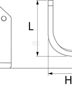 Cuchilla rotavator 210x50x80 mm, 8 mm de grosor, válida para Rabe 7 Cuchilla rotavator 220x130x80 mm, 8 mm de grosor, válida para Rabe