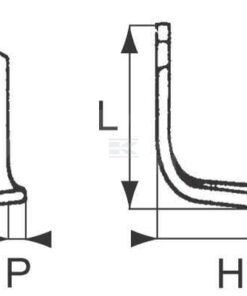 Cuchilla rotavator 190x113x70 mm, 7 mm de grosor, válida para Sovema