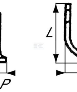 Cuchilla rotavator 205x113x80 mm, 8 mm de grosor, válida para Sovema