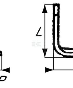 Cuchilla rotavator 175x109x70 mm, válida para Muratori