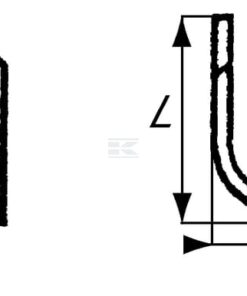 Cuchilla rotavator 175x140x75 mm, 6 mm de grosor Howard 5 Cuchilla rotavator 175x140x75 mm, 6 mm de grosor Howard