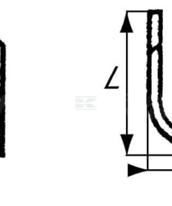 Cuchilla rotavator 205x130x80 mm, 6 mm de grosor, válida para Howard