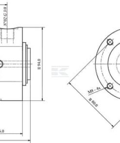 Acopl. rotatorio 045/02 2x3/8