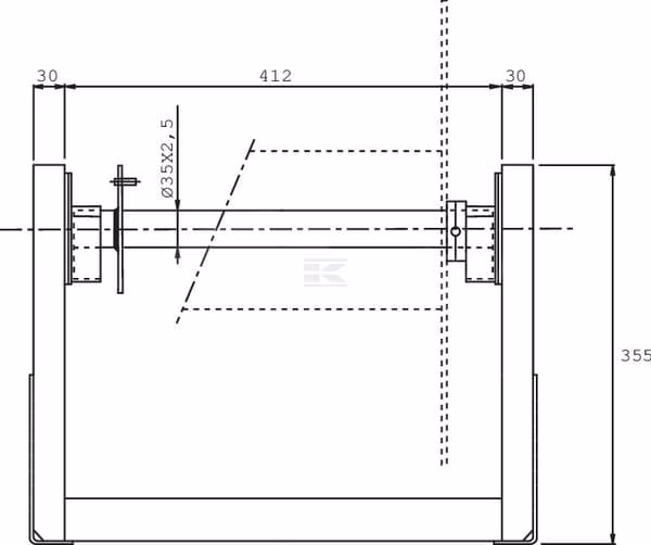 Soporte para un carrete de manguera 2 Soporte para un carrete de manguera