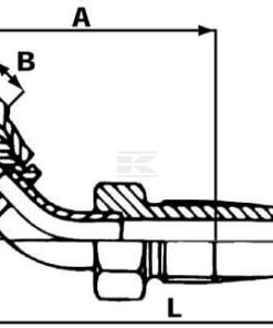 Racor a rosca DN6 - 1/4 BSP hem. 45° 3 Racor a rosca DN6 - 1/4 BSP hem. 45°
