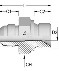 Adaptador 3/4 JIC 5/8 BSP