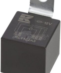 Mini relé 12 V, doble contacto, 2x 20 A, con soporte