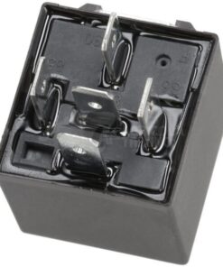 Mini relé 12 V, doble contacto, 2x 20 A, con soporte