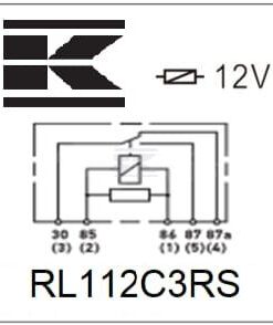 Mini relé 12 V, conmutable, 30/40 A, con resistencia, con marco enchufable y soporte