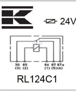 Minirrelé 24 V, conmutable, 30 A/40 A, sin soporte