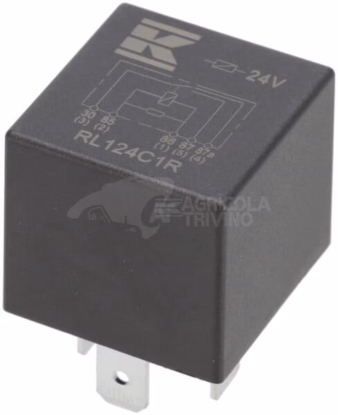 Mini relé 24V, conmutable, 30 A/40 A, con resistencia, sin soporte 1 Mini relé 24V, conmutable, 30 A/40 A, con resistencia, sin soporte