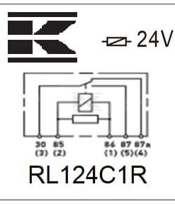 Mini relé 24V, conmutable, 30 A/40 A, con resistencia, sin soporte 5 Mini relé 24V, conmutable, 30 A/40 A, con resistencia, sin soporte