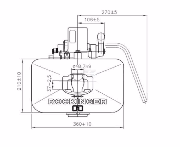 Acoplamiento de remolque 48.7 pin 5 Placa de apoyo 330 mm