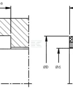 Empaquetadura vástago 60x40x14mm Kramp
