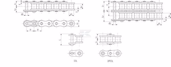 Eslabón acodado Lambda dúplex 5/8" 3 Eslabón acodado Lambda dúplex 5/8"