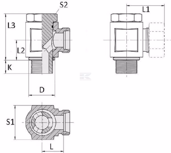 Racor orientable angular 5 Racor orientable angular