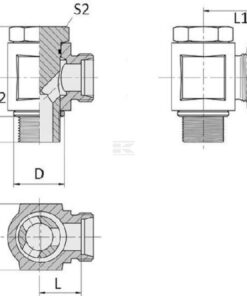 Racor orientable 8L-1/4BSP