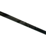 Púa cargadora, recta, sección en doble T 36x1100 mm, punta afilada con tuerca M22x1,5 mm, negra