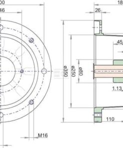 Soporte bomba L K J 350 SAE-B 5 Soporte bomba L K J 350 SAE-B