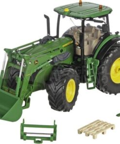 John Deere 7310R con cargador frontal y control de aplicación bluetooth