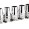 Juego de llaves de vaso de 1/2", en riel de soporte, 7 piezas 5 Juego de llaves de vaso de 1/2", en riel de soporte, 7 piezas