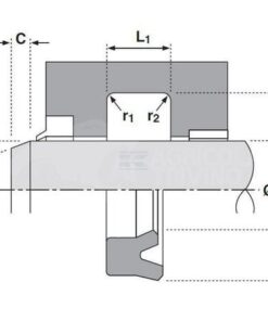 Rod seal 24x14x7.3mm Hallite