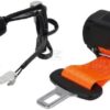 Cinturón de seguridad naranja retráctil de 2 puntos con interruptor