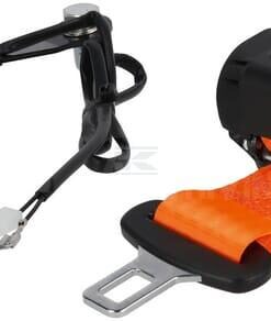 Cinturón de seguridad naranja retráctil de 2 puntos con interruptor