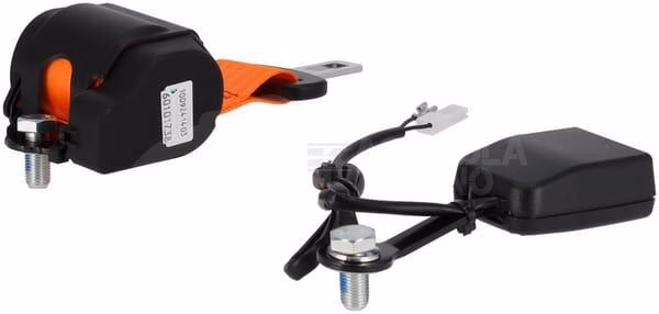Cinturón de seguridad naranja retráctil de 2 puntos con interruptor 2 Cinturón de seguridad naranja retráctil de 2 puntos con interruptor
