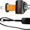 Cinturón de seguridad naranja retráctil de 2 puntos con interruptor