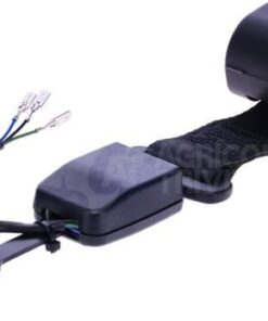 Cinturón de seguridad negro retráctil de 2 puntos con interruptor