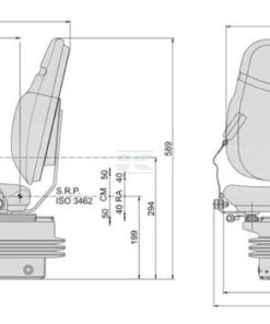 Asiento con suspensión mecánica, de PVC, SC74 M200 Cobo 5 Asiento con suspensión mecánica, de PVC, SC74 M200 Cobo