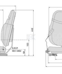 Asiento de PVC, negro, sin suspensión, SC74 Cobo